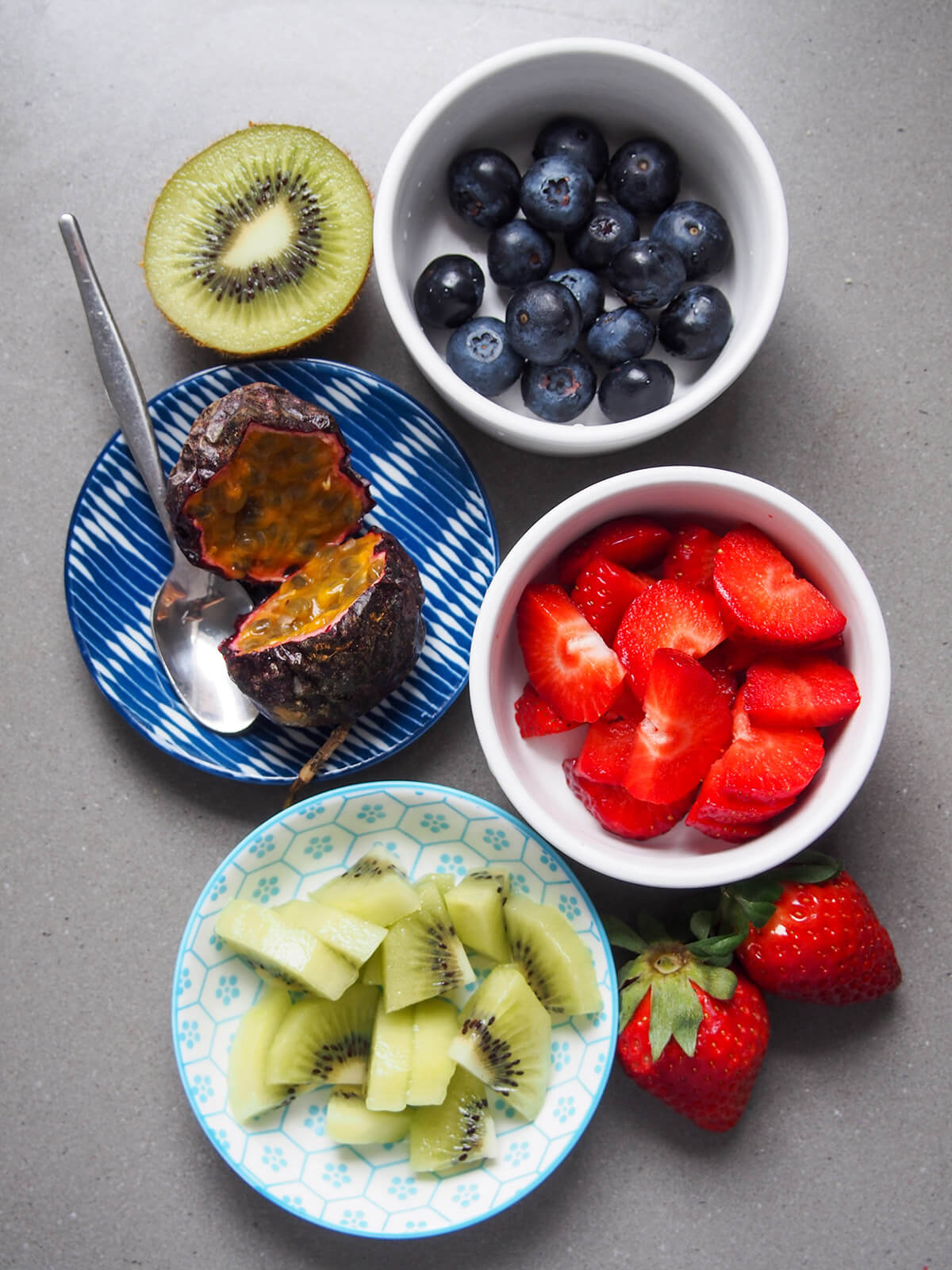 fruit cut ready to use as topping