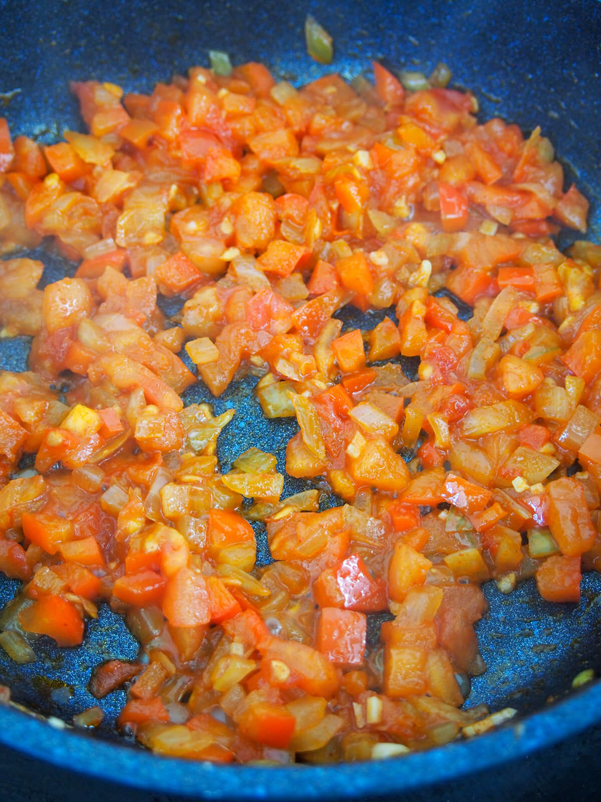 sofrito base in skillet