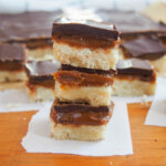 stack of pieces of Millionaire's shortbread