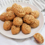 plate of melomakarona (Greek honey cookies)