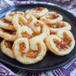 plate of savory palmiers