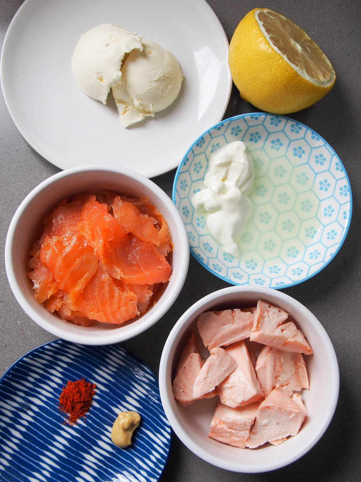 ingredients for smoked salmon pate
