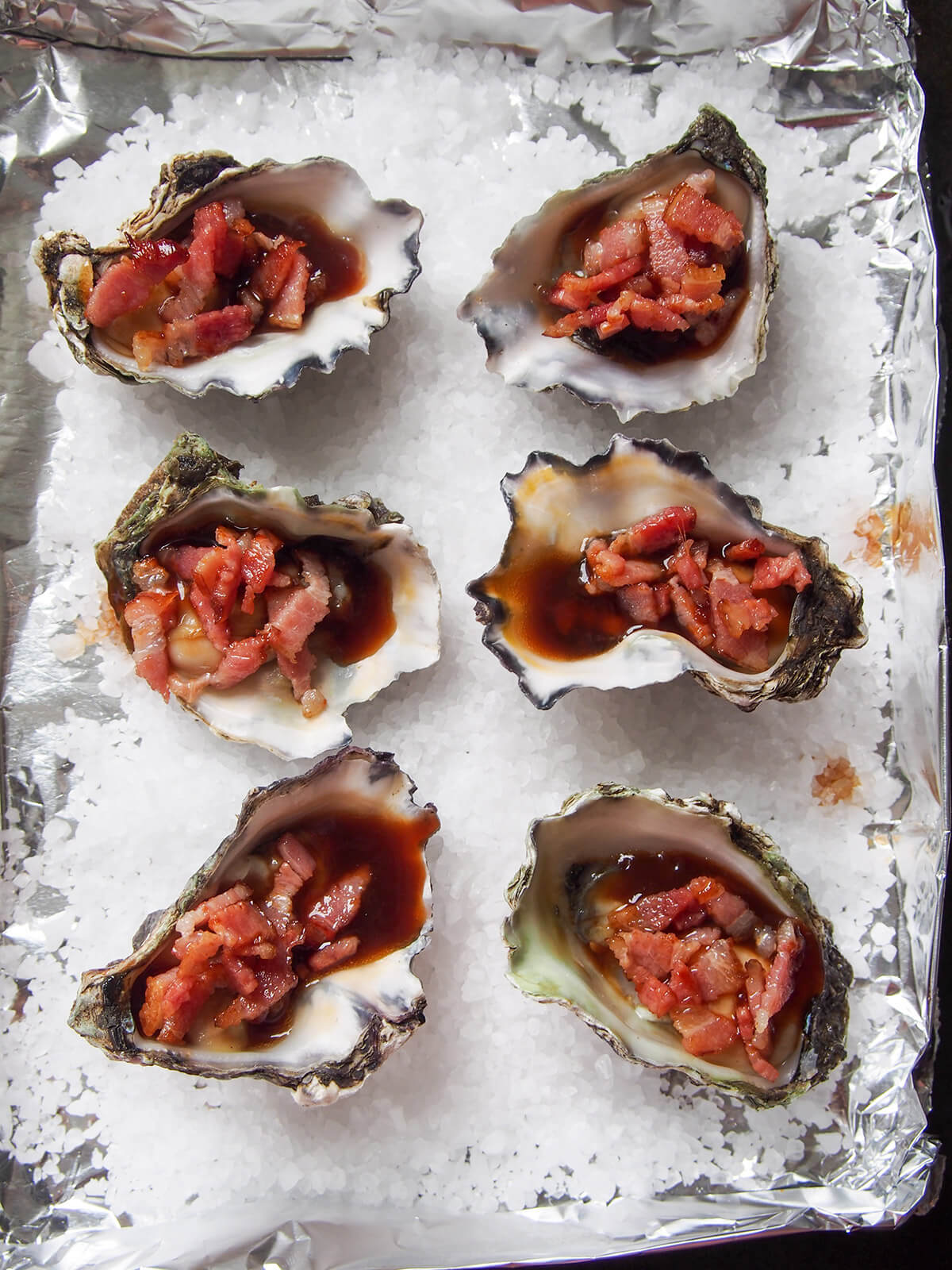 prepared oysters ready to cook