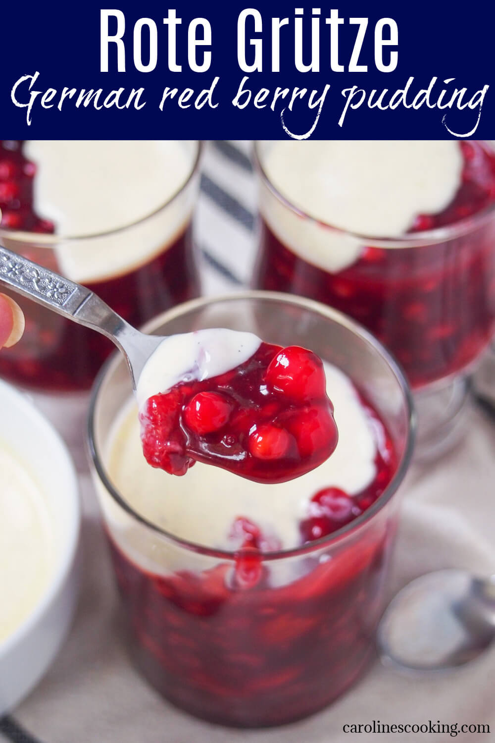 Rote Grütze (Rote Gruetze) is a wonderfully simple German dessert, a kind of berry compote or pudding that's packed with juicy chunks of fruit. Delicious warm or chilled, with vanilla sauce, cream or ice cream.