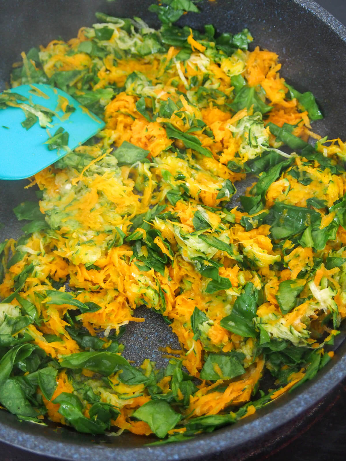 coftening vegetables for rice with vegetables and coconut milk softening vegetables in skillet