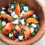bowl of grilled nectarine salad