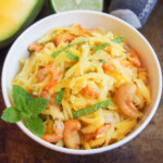 bowl of Cambodian green mango salad