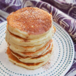 stack of cheese latkes on small plate