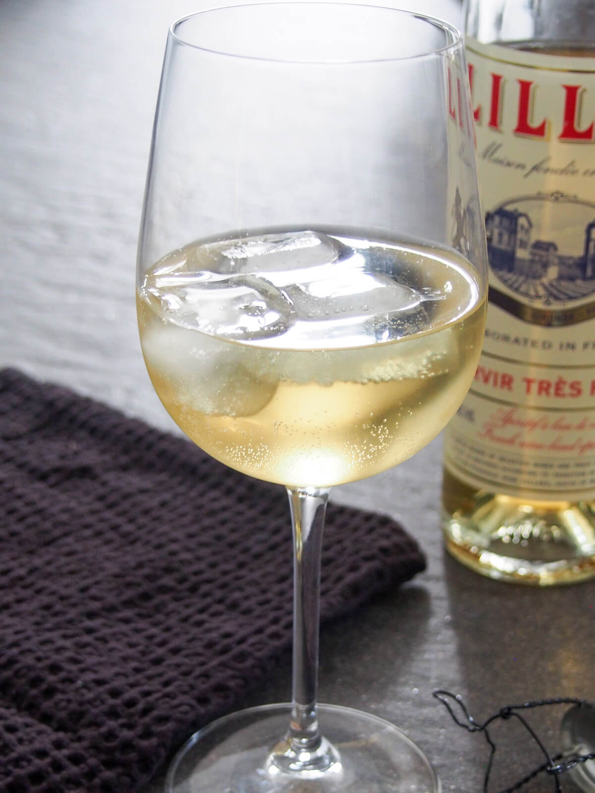 close side view of drink in glass