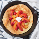 peach Dutch baby pancake