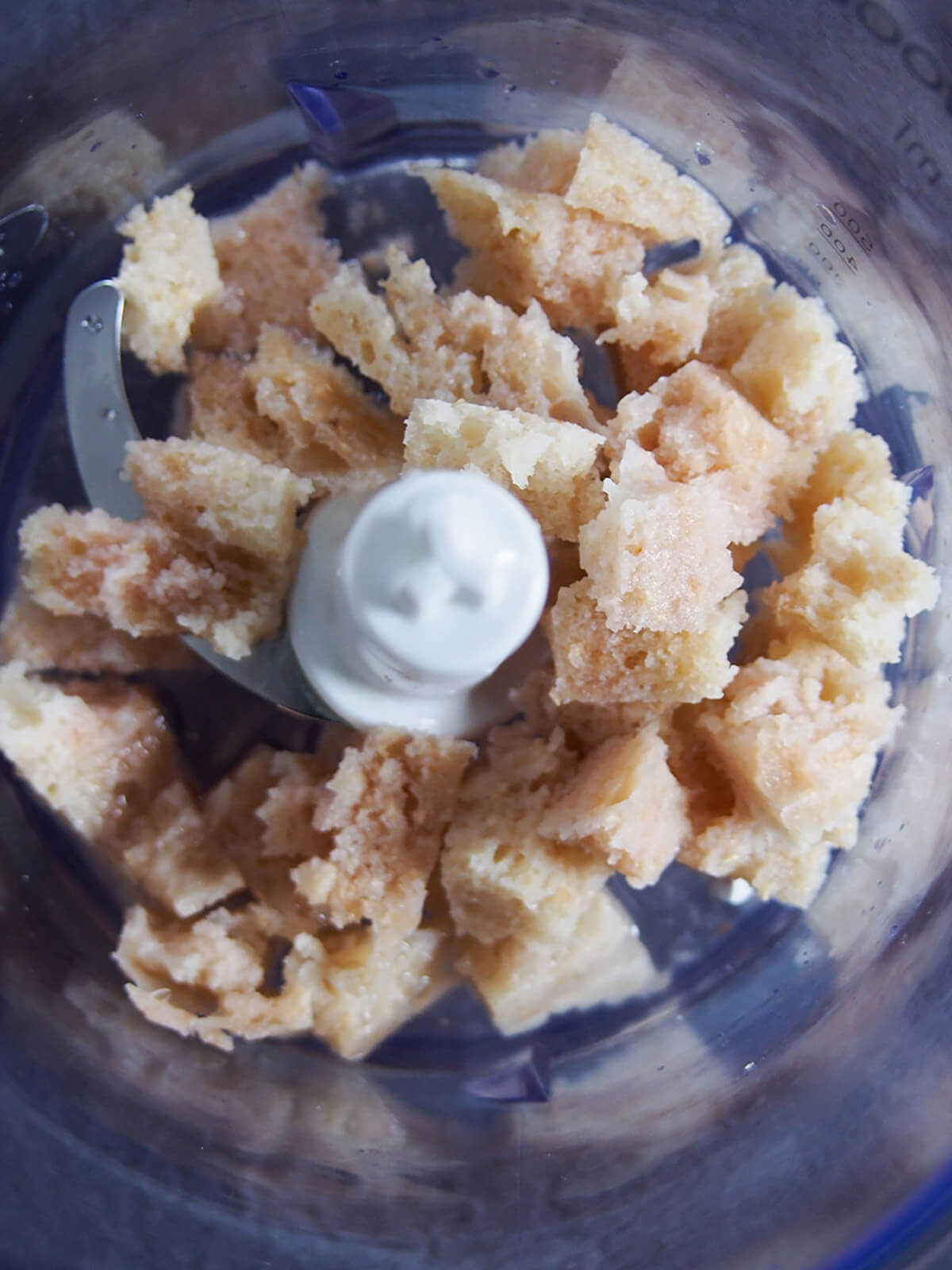 soaked bread in blender
