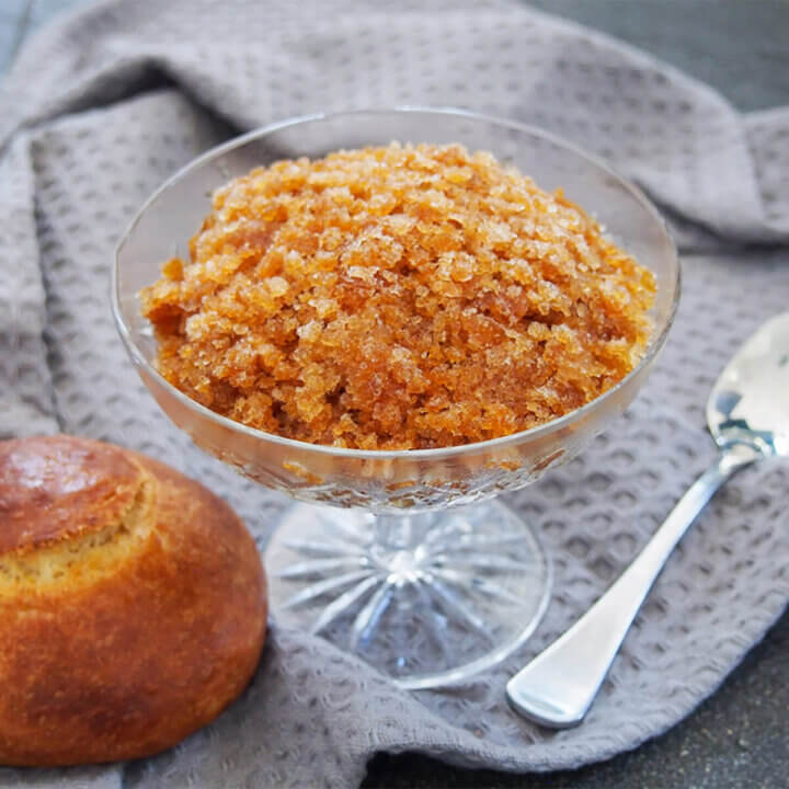 glass of coffee granita