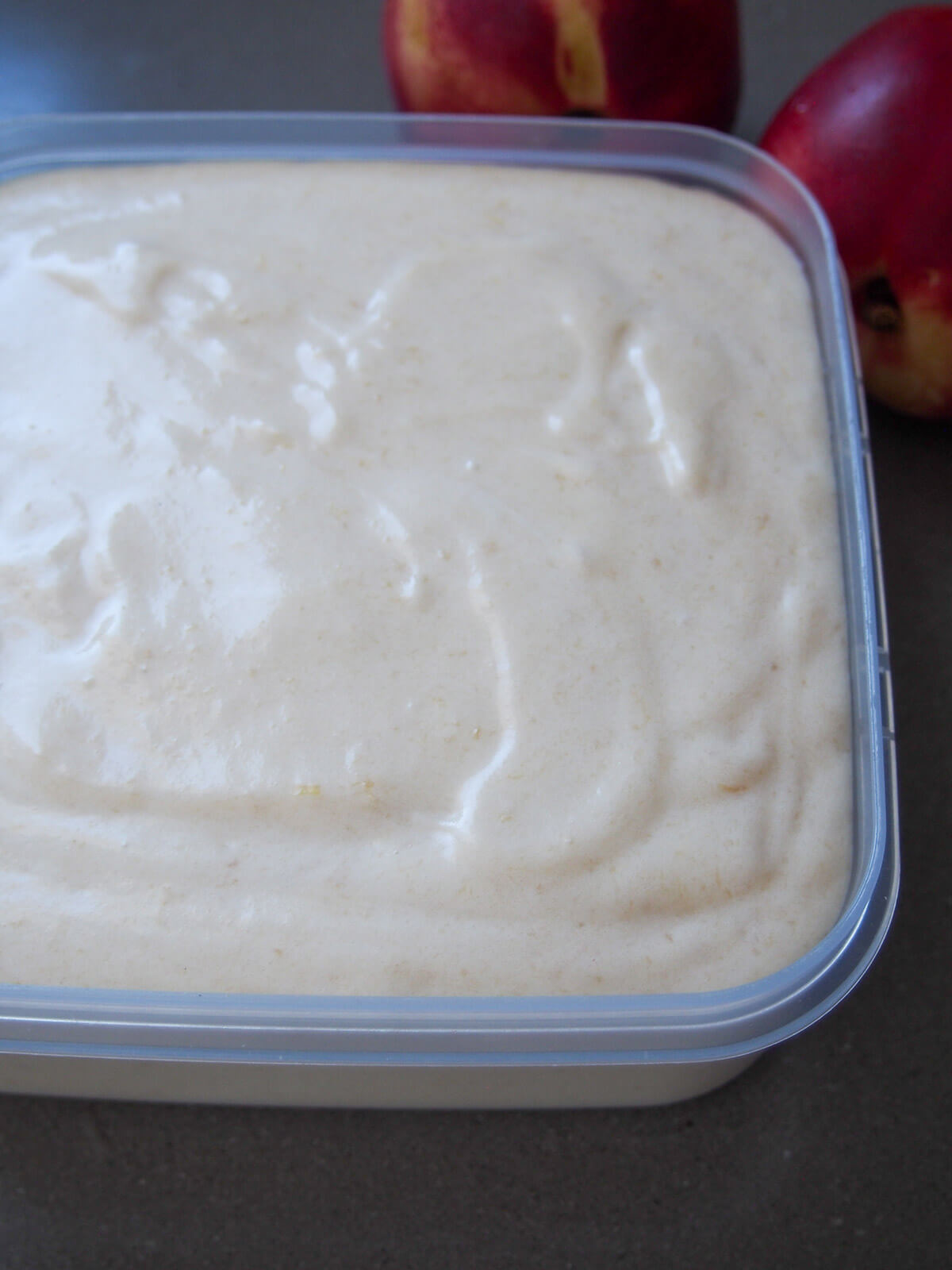 box of ice cream mix before freezing