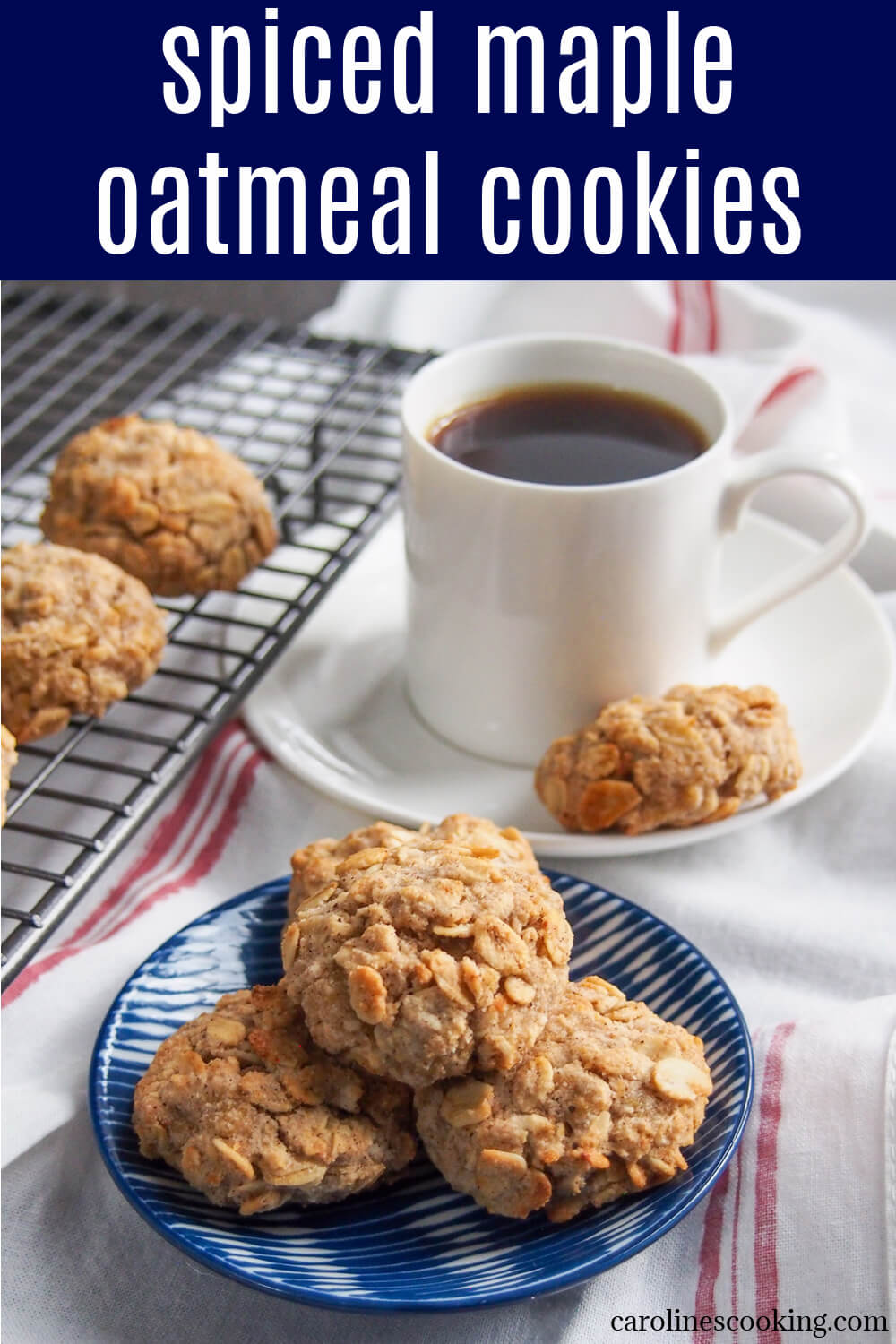 These spiced maple oatmeal cookies are perfect to enjoy some fall flavors, but equally delicious any time. With apple, oats and warm spices, they're deliciously sweet, even being refined sugar free. So perfect excuse to enjoy another! These spiced maple oatmeal cookies are perfect to enjoy some fall flavors, but equally delicious any time. With apple, oats and warm spices, they're deliciously sweet, even being refined sugar free. So perfect excuse to enjoy another!