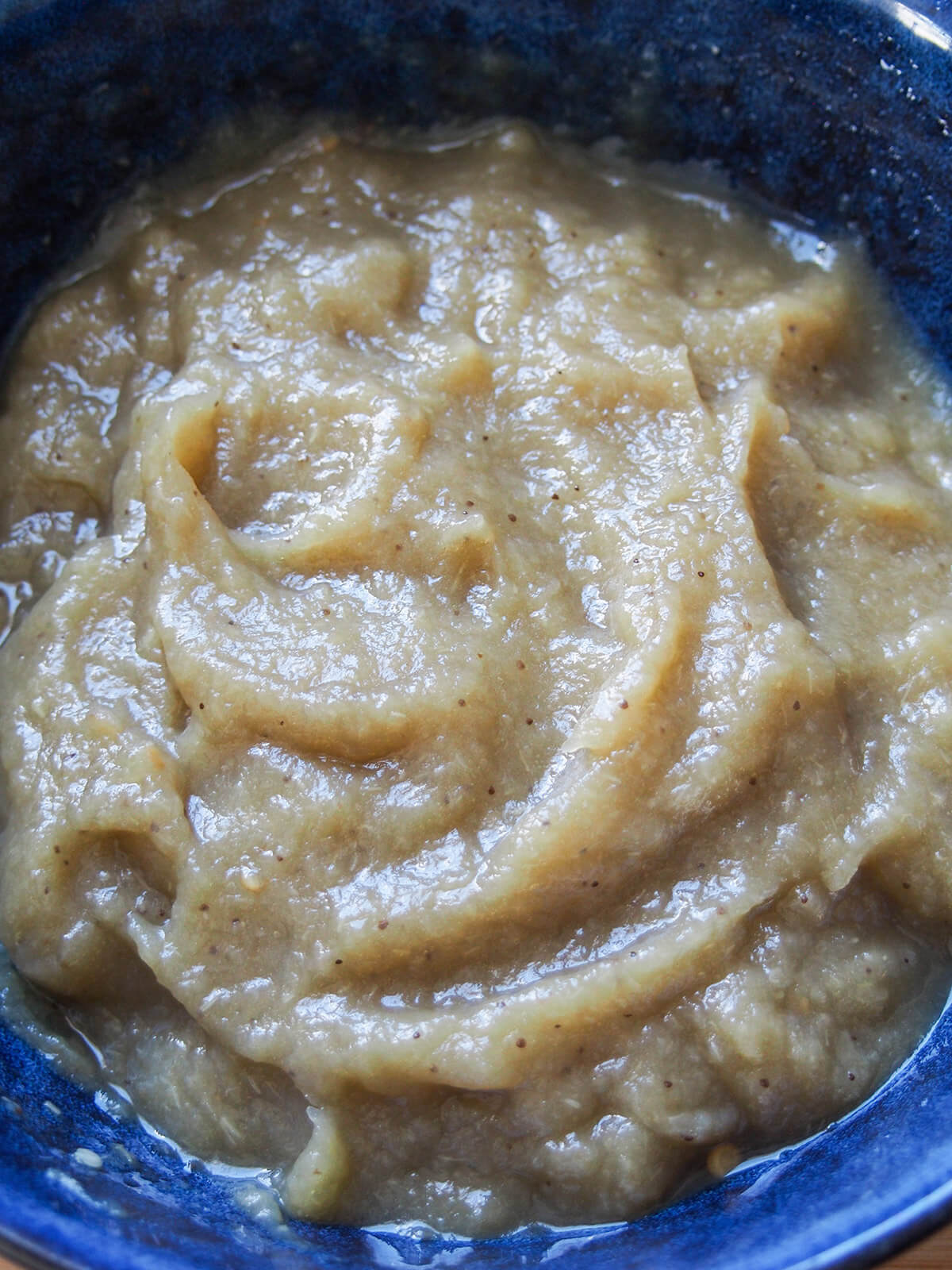 bowl of eggplant puree
