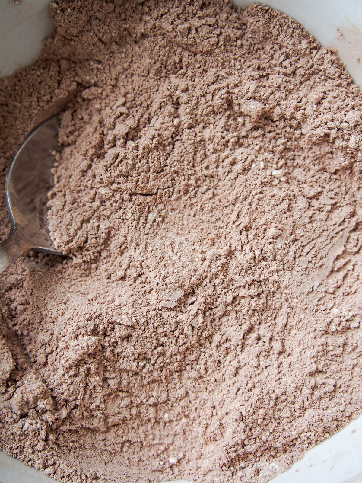 nut flours and cocoa sifted together