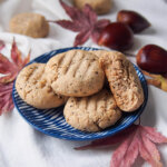 plate with gluten free maple chestnut cookies