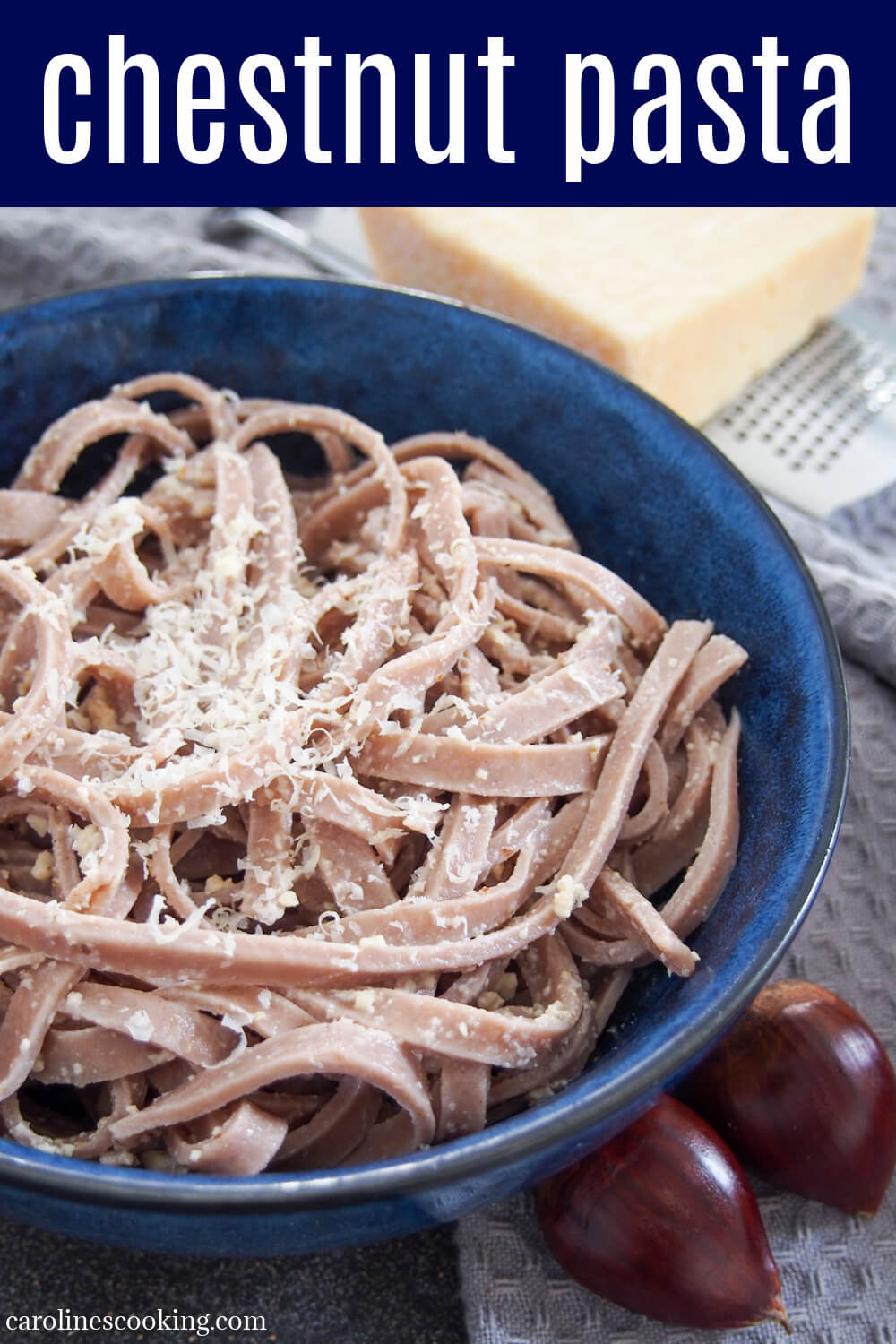 This chestnut pasta is a wonderfully tasty homemade pasta with a gently sweet, nutty flavor. It's easy to make and cooks up in no time. It pairs perfectly with simple sauces for comfort food deliciousness. This chestnut pasta is a wonderfully tasty homemade pasta with a gently sweet, nutty flavor. It's easy to make and cooks up in no time. It pairs perfectly with simple sauces for comfort food deliciousness.