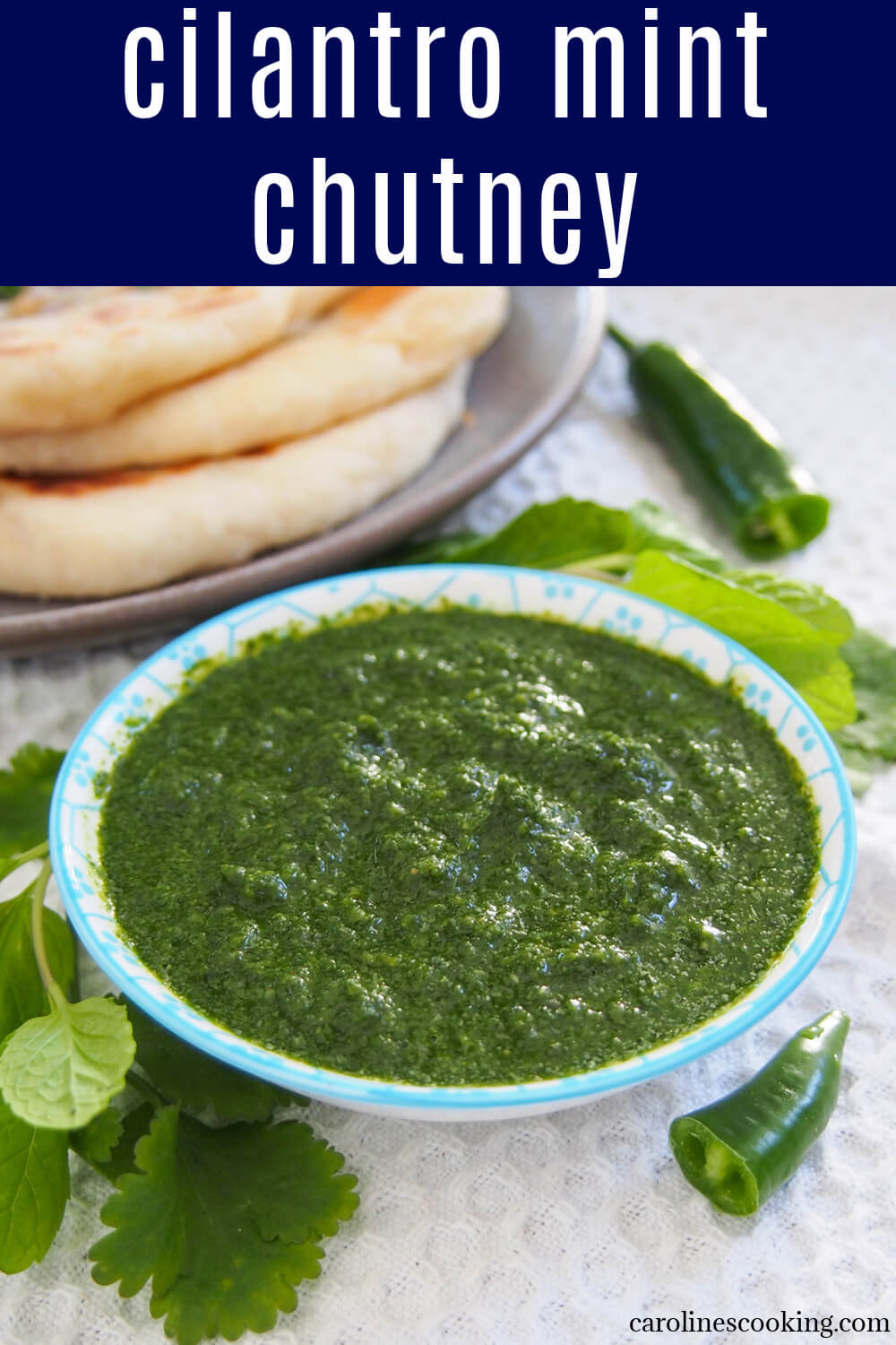 This cilantro mint chutney is the classic Indian "green chutney" that you'll find served in restaurants alongside appetizers and more. It's easy to make, versatile and with a bright, fresh flavor. You'll soon be adding it to everything.