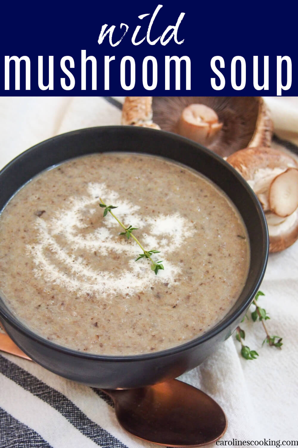 This wild mushroom soup uses a blend of mushrooms to add more depth of flavor, but with all that wonderful earthiness and smooth creaminess you would expect. It's easy to make, comforting and delicious. This wild mushroom soup uses a blend of mushrooms to add more depth of flavor, but with all that wonderful earthiness and smooth creaminess you would expect. It's easy to make, comforting and delicious.