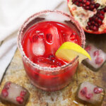 glass of pomegranate margarita