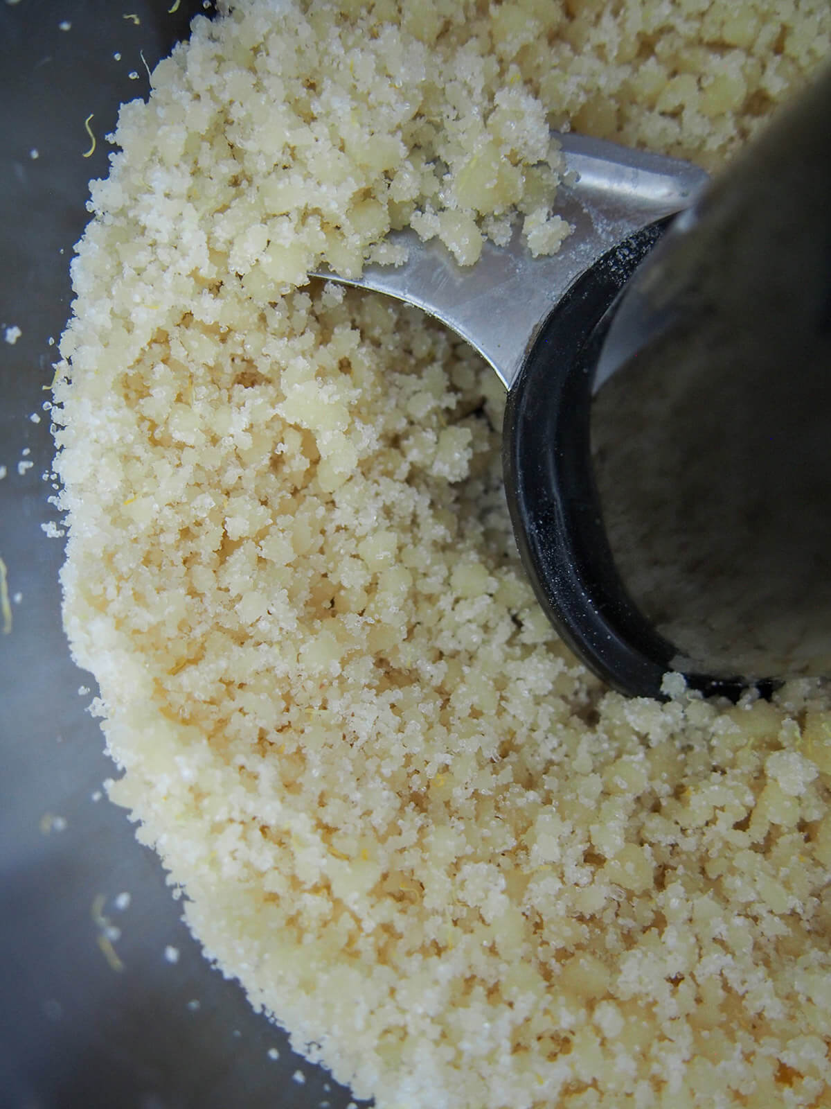 sugar and almond paste blended together in food processor