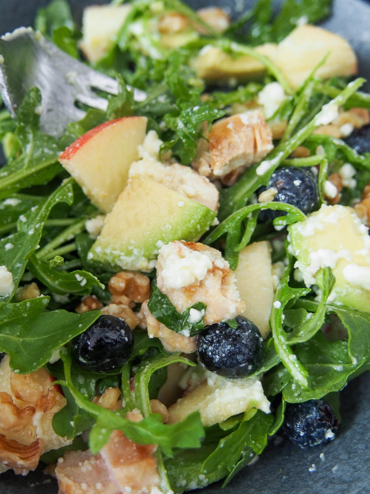 side view of mixed salad