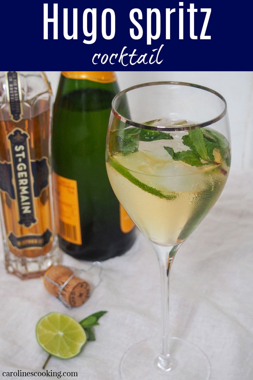 Spritzes are ideal for warm weather, with a combination of bubbles, lower alcohol and plenty ice and this Hugo spritz cocktail is no exception. It’s easy to make, with a bright, refreshing flavor and a touch of aromatic sweetness from the St Germain. Perfect summer sipping. Spritzes are ideal for warm weather, with a combination of bubbles, lower alcohol and plenty ice and this Hugo spritz cocktail is no exception. It’s easy to make, with a bright, refreshing flavor and a touch of aromatic sweetness from the St Germain. Perfect summer sipping.