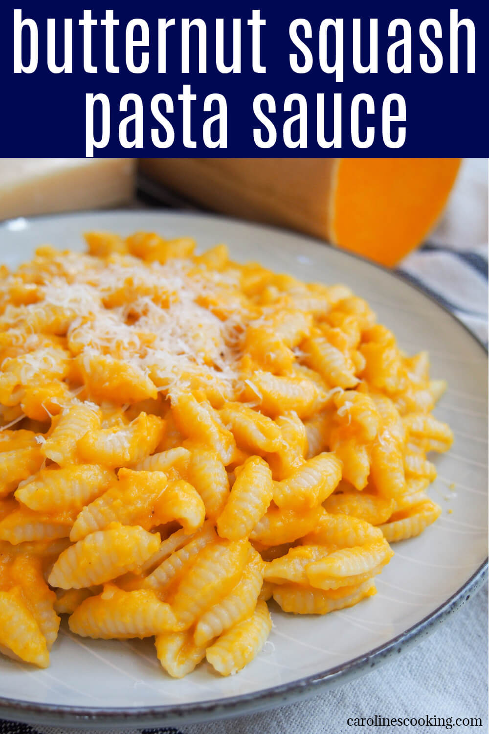 This simple butternut squash pasta sauce is quick and easy to make. It's creamy, comforting and perfect with pasta or gnocchi. Plus you can prepare it ahead.