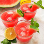 glasses of watermelon mint lemonade