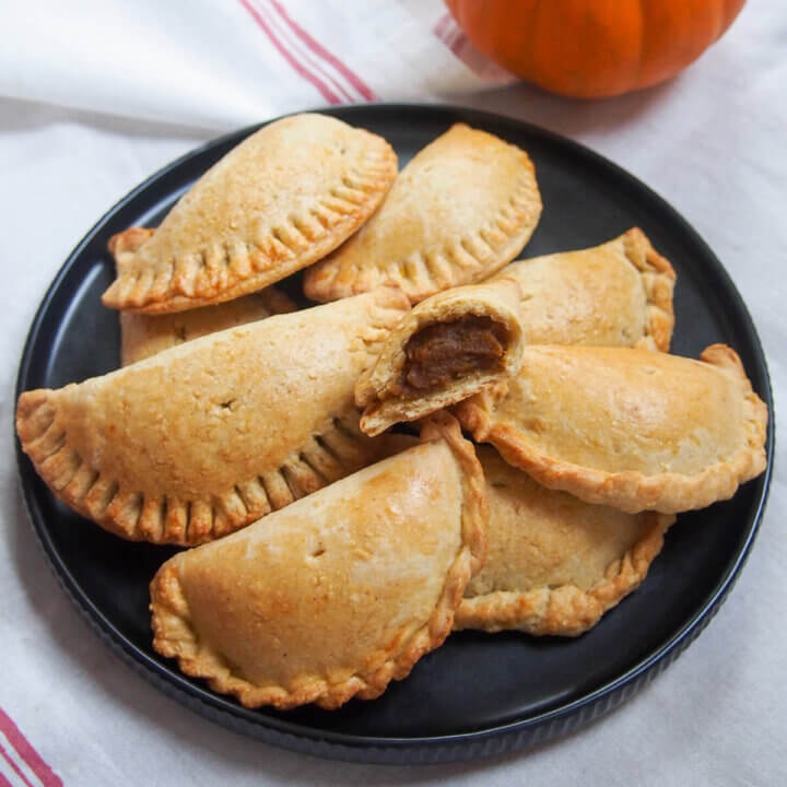 plate of pumpkin empanadas
