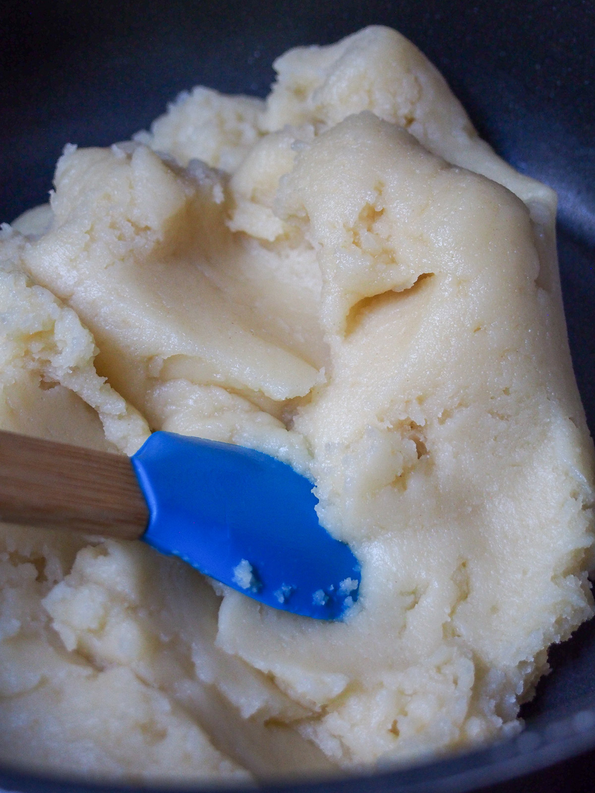 dough after cooking a few minutes flour and butter mixture after cooking a little