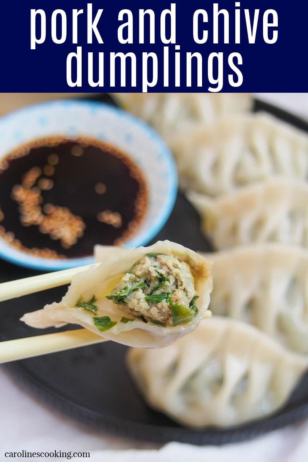 Pork and chive dumplings are a classic Chinese jiaozi - it's a simple, delicious combination balancing rich pork and bright herbs. Easy to make and so tasty. Pork and chive dumplings are a classic Chinese jiaozi - it's a simple, delicious combination balancing rich pork and bright herbs. Easy to make and so tasty.