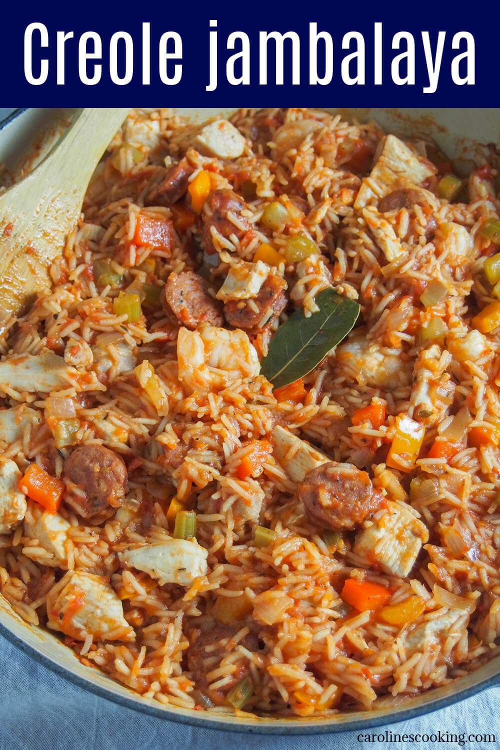 Jambalaya is a classic Louisiana rice dish. With chicken, shrimp, andouille sausage and plenty vegetables too, this Creole jambalaya (also known as red jambalaya due to tomatoes in there) is a flavorful, comforting dish. Even better, it's a one pot meal.