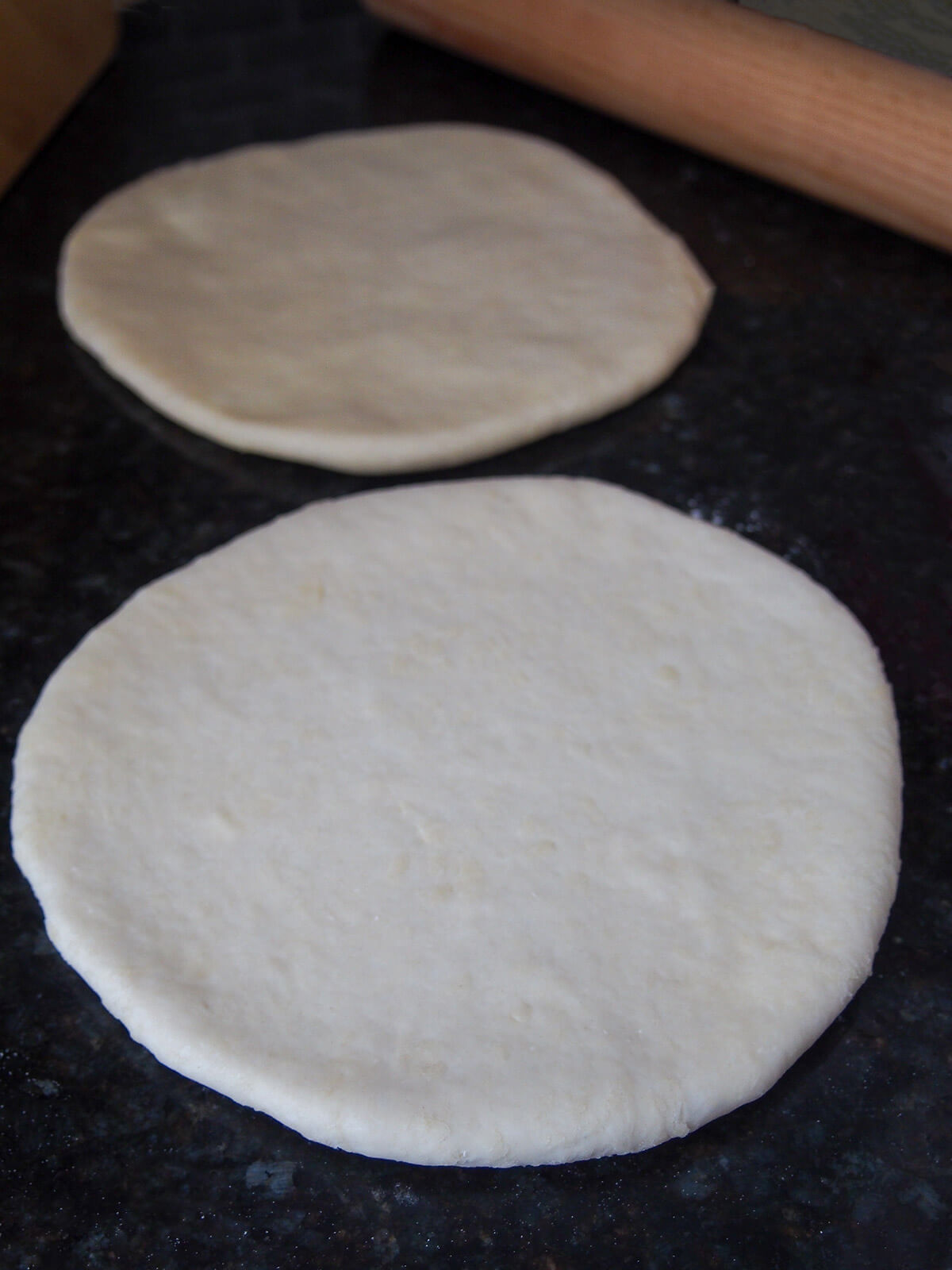 rolled out imeruli khachapuri before cooking
