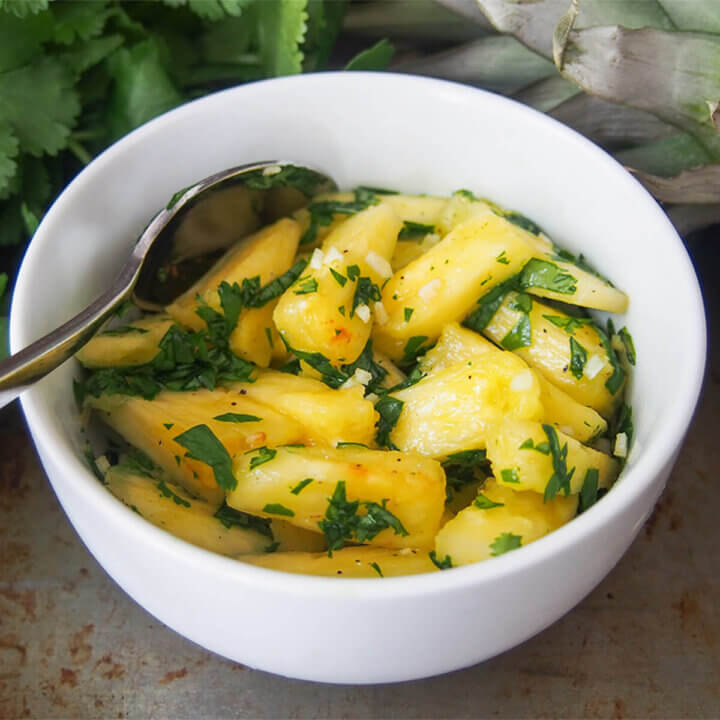 bowl of pineapple chow