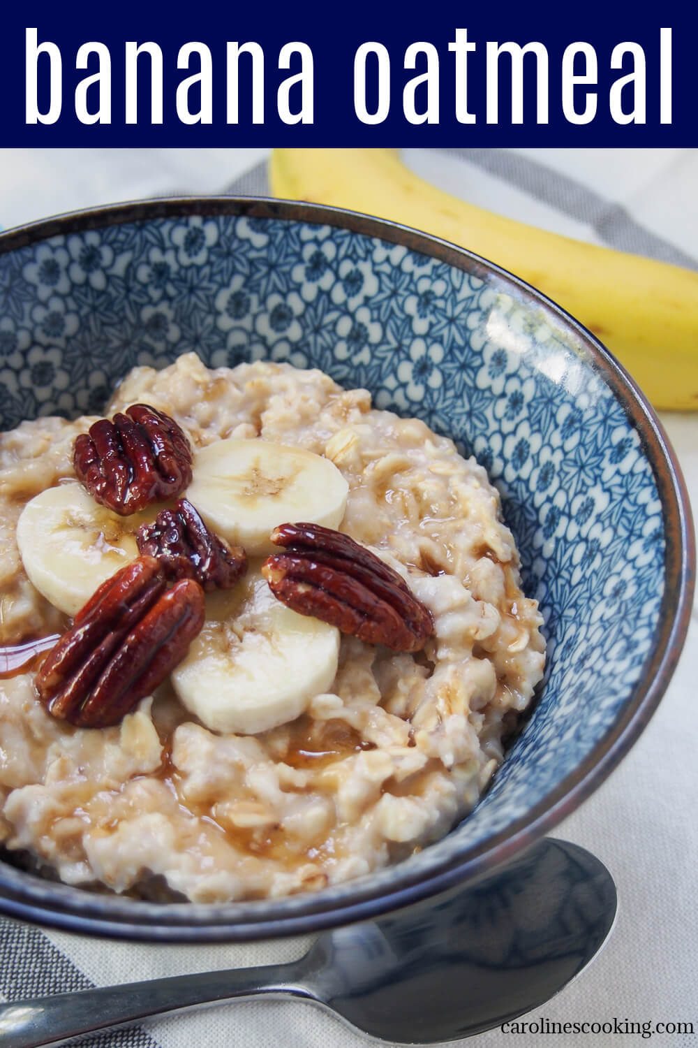 This easy banana oatmeal is incredibly quick to make, with just a handful of ingredients. And the result is a delicious, naturally sweet bowlful, full of great energy to start your day. Add it to your new breakfast favorites.