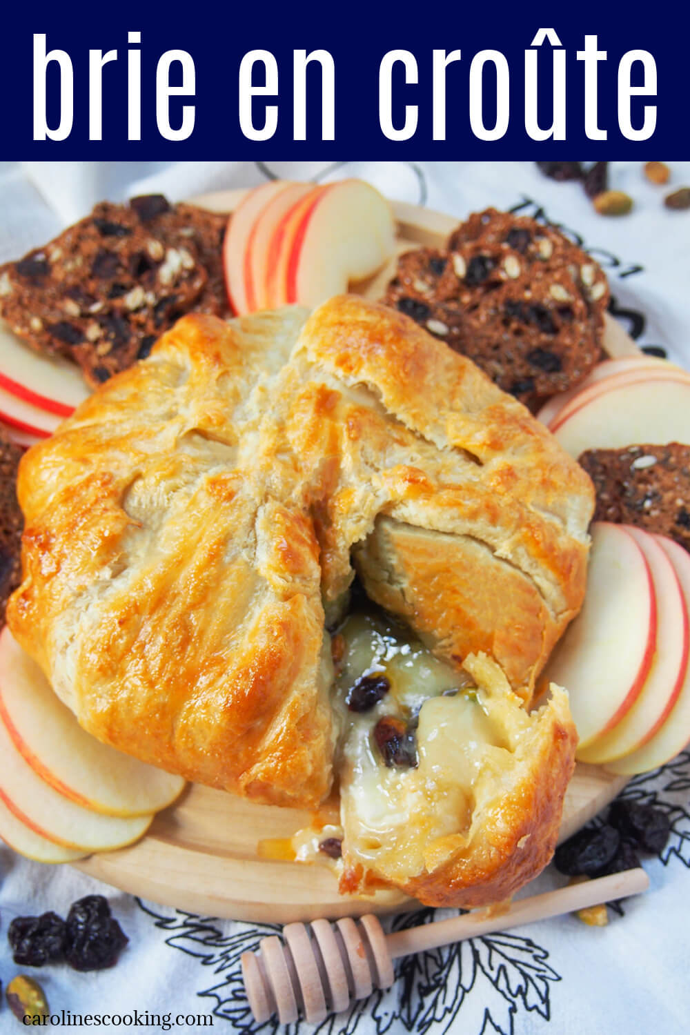 Brie en croûte is a wonderfully simple and decadently delicious appetizer or cheese board addition that is sure to please any cheese lover. It's simple to prepare, adaptable and perfectly gooey and tasty.