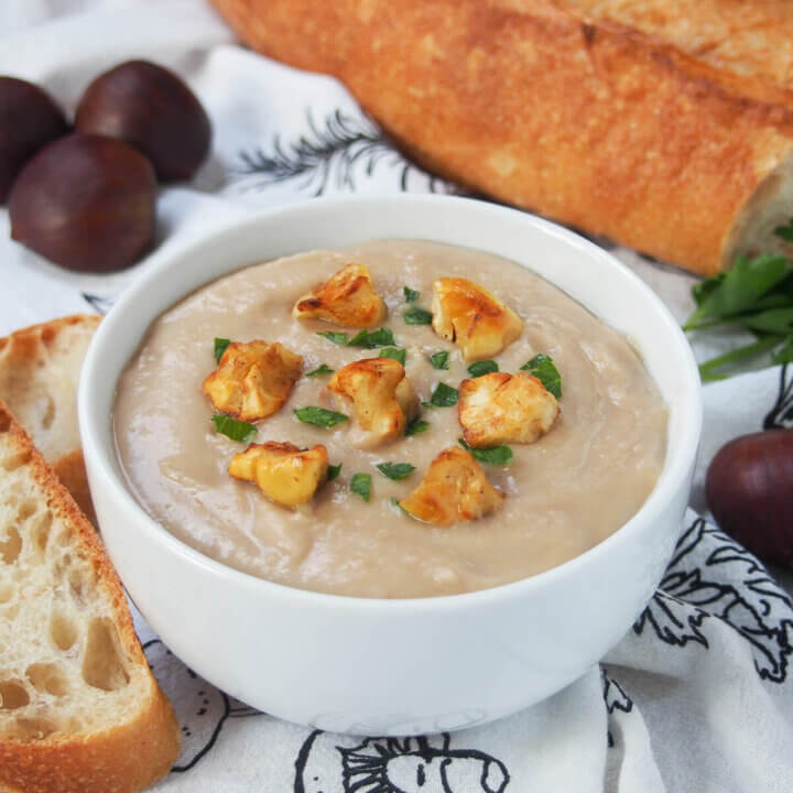 bowl of chestnut soup