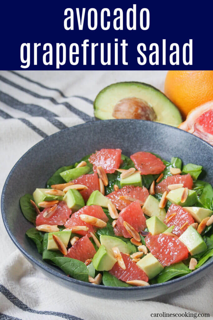 This avocado grapefruit salad is super simple, quick and easy to make, with delicious, refreshing flavors. It's a great way to make the most of winter citrus to add some brightness to your winter table. Perfect as part of brunch, lunch and so much more.