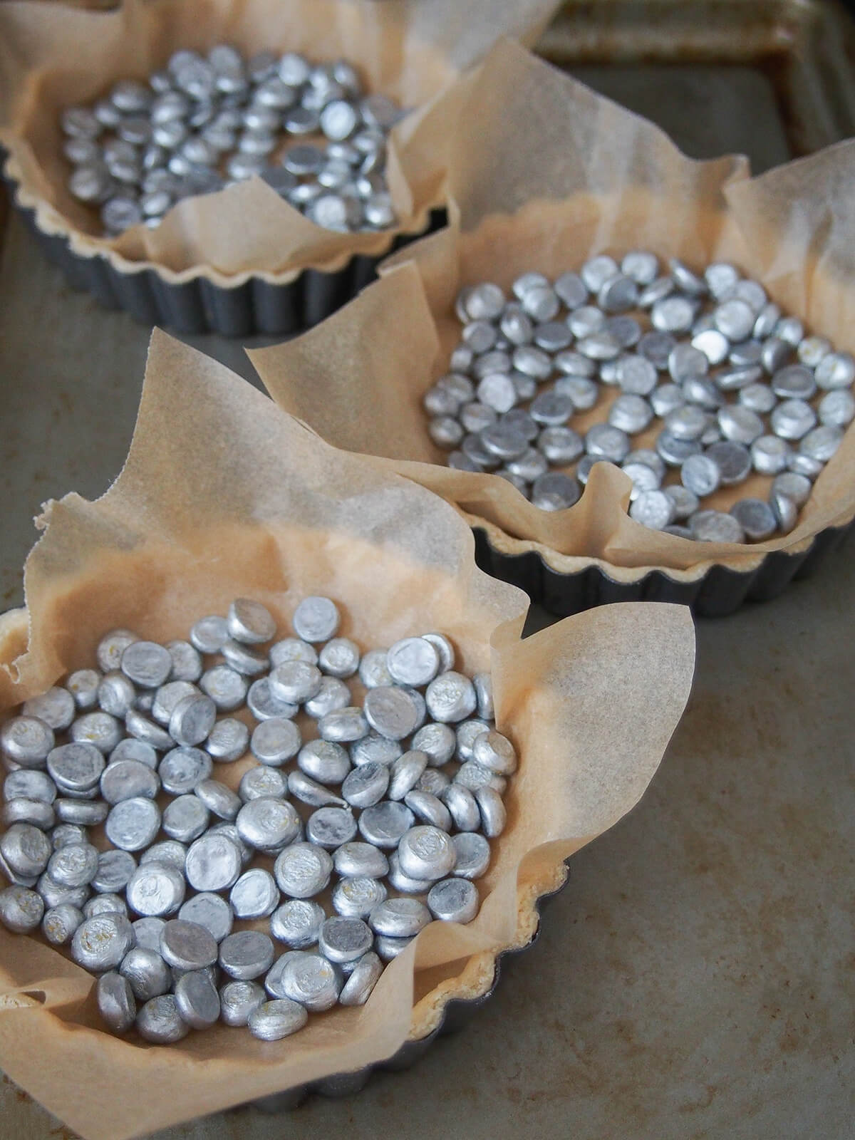 blind baking mini pastry cases