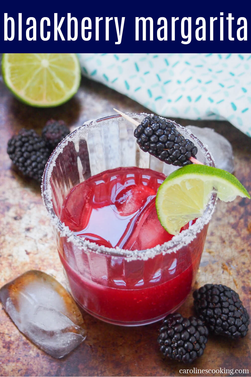 This blackberry margarita is a lovely bright, gently fruity variation on the classic cocktail. It's easy to make make and perfect to sip on a warm day.