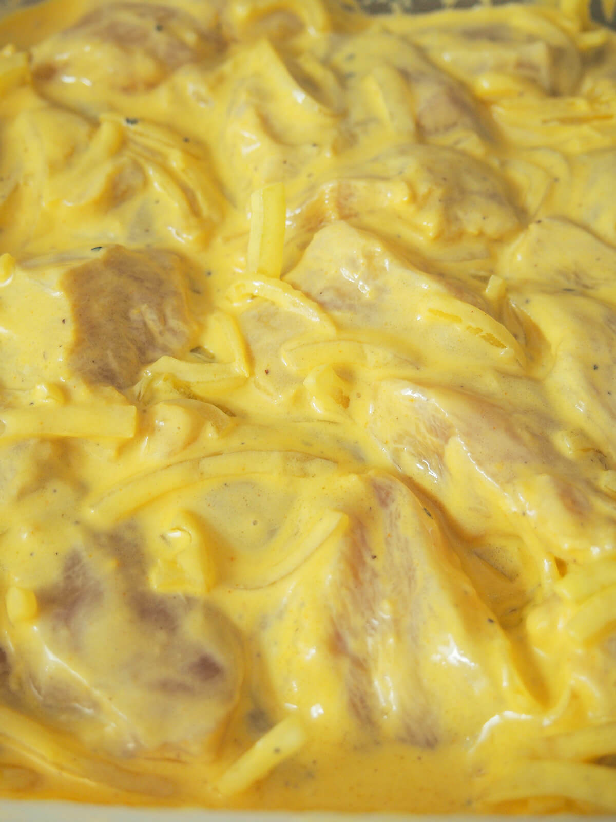 marinating jujeh kabab.