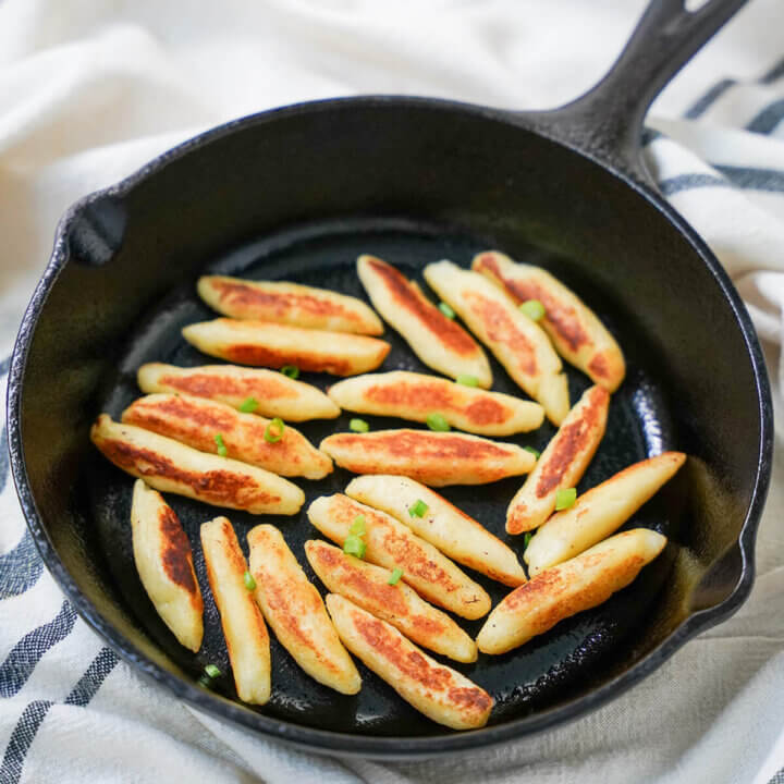 skillet of Schupfnudeln.