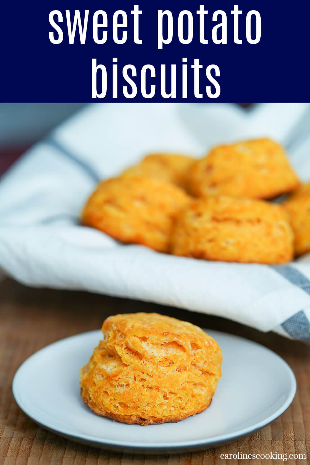 These sweet potato biscuits are a delicious twist on a traditional biscuit - soft, light and with a fantastic color and flavor. Easy and versatile, too, being great as a side to many a meal from pulled pork to Thanksgiving. They're also great to simply snack on or make into mini sandwiches. 