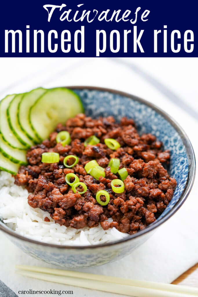 Taiwanese minced pork rice is a classic homestyle dish that's really easy to make. It's savory, gently sweet, flavorful and perfect for meal prep, too. A great meal any night.