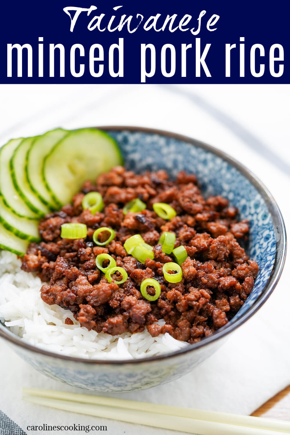 Taiwanese minced pork rice is a classic homestyle dish that's really easy to make. It's savory, gently sweet, flavorful and perfect for meal prep, too. A great meal any night.