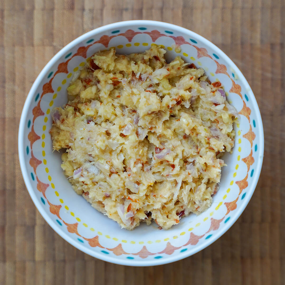 bowl with spice paste in it.