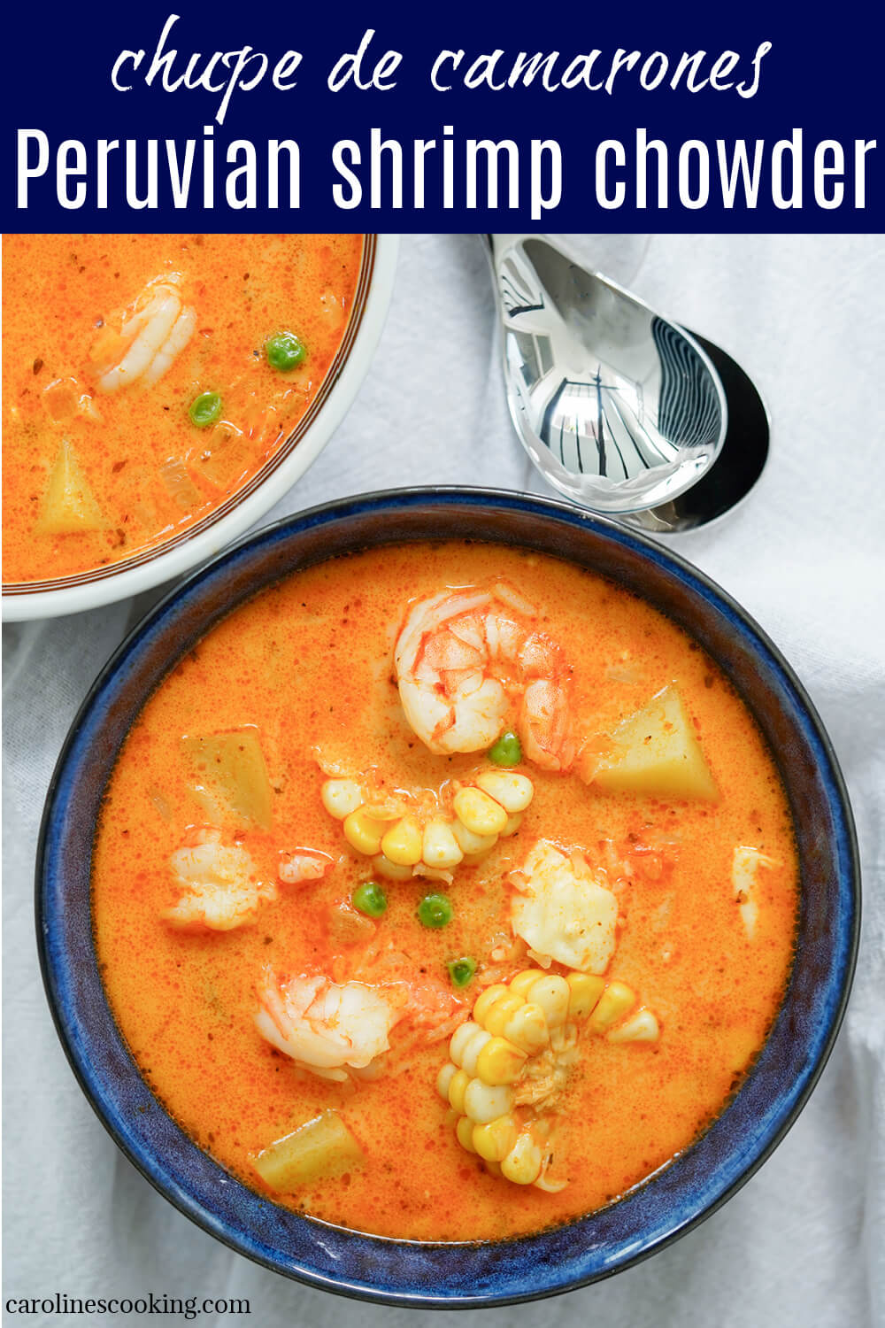Chupe de camarones is a traditional Peruvian shrimp chowder made with a mix of vegetables, shrimp, rice and a touch of chili. It's hearty but not heavy and delicious any excuse.