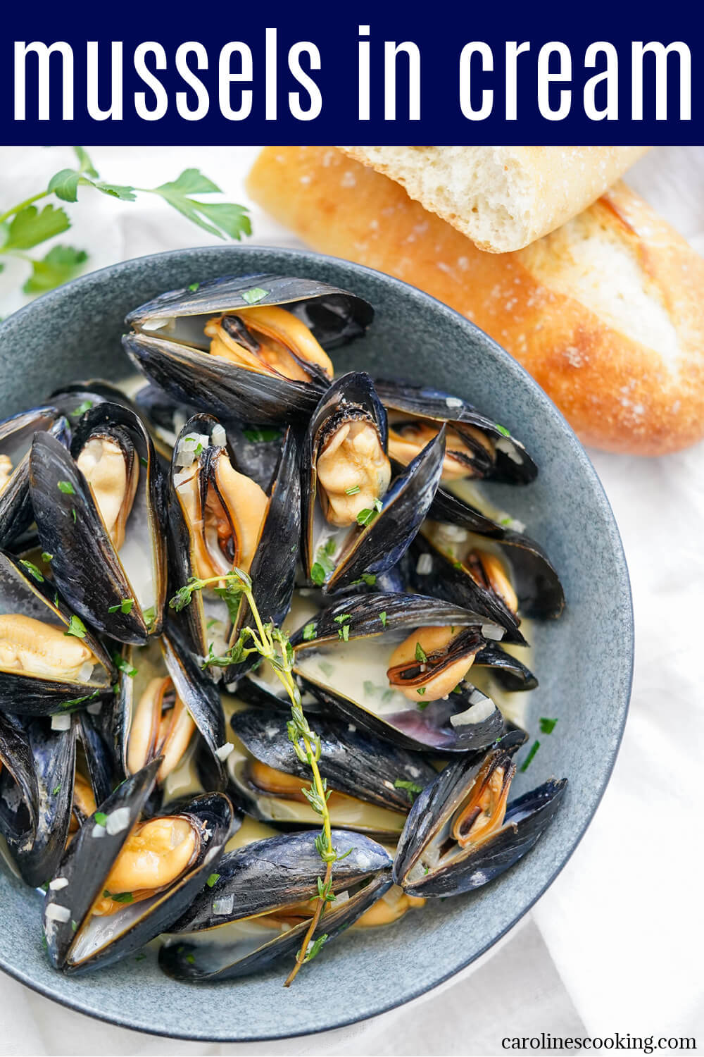 Mussels in cream is a wonderfully easy seafood dish of mussels in a light, creamy and flavorful broth. It's quick, relatively inexpensive and delicious. Mussels in cream is a wonderfully easy seafood dish of mussels in a light, creamy and flavorful broth. It's quick, relatively inexpensive and delicious.